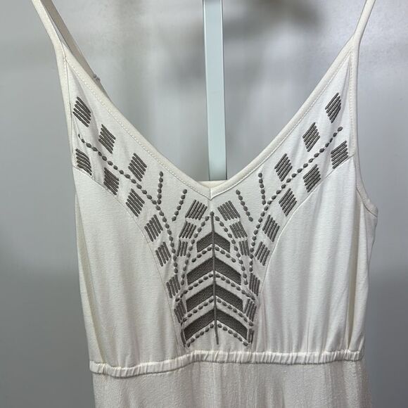 VOLCOM Women’s Best Fest Handkerchief Hem Strappy Sundress White/Gray Size Small - Picture 7 of 16